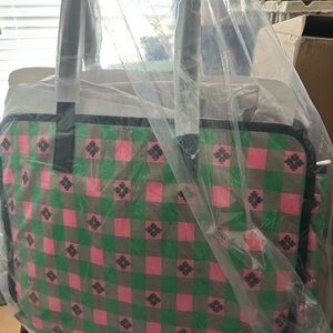 Kate Spade New in Plastic pink and green large Morley tote